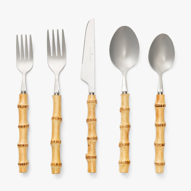 Bamboo Stainless Flatware (Set of 5) McGee & Co.