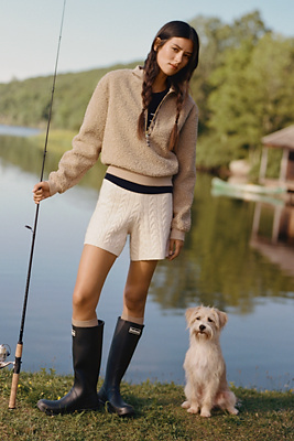 Barbour Fawne Half-Zip Bouclé Fleece Pullover Anthropologie