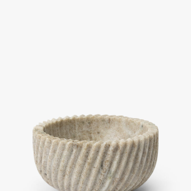 Beige Spiral Marble Bowl McGee & Co.