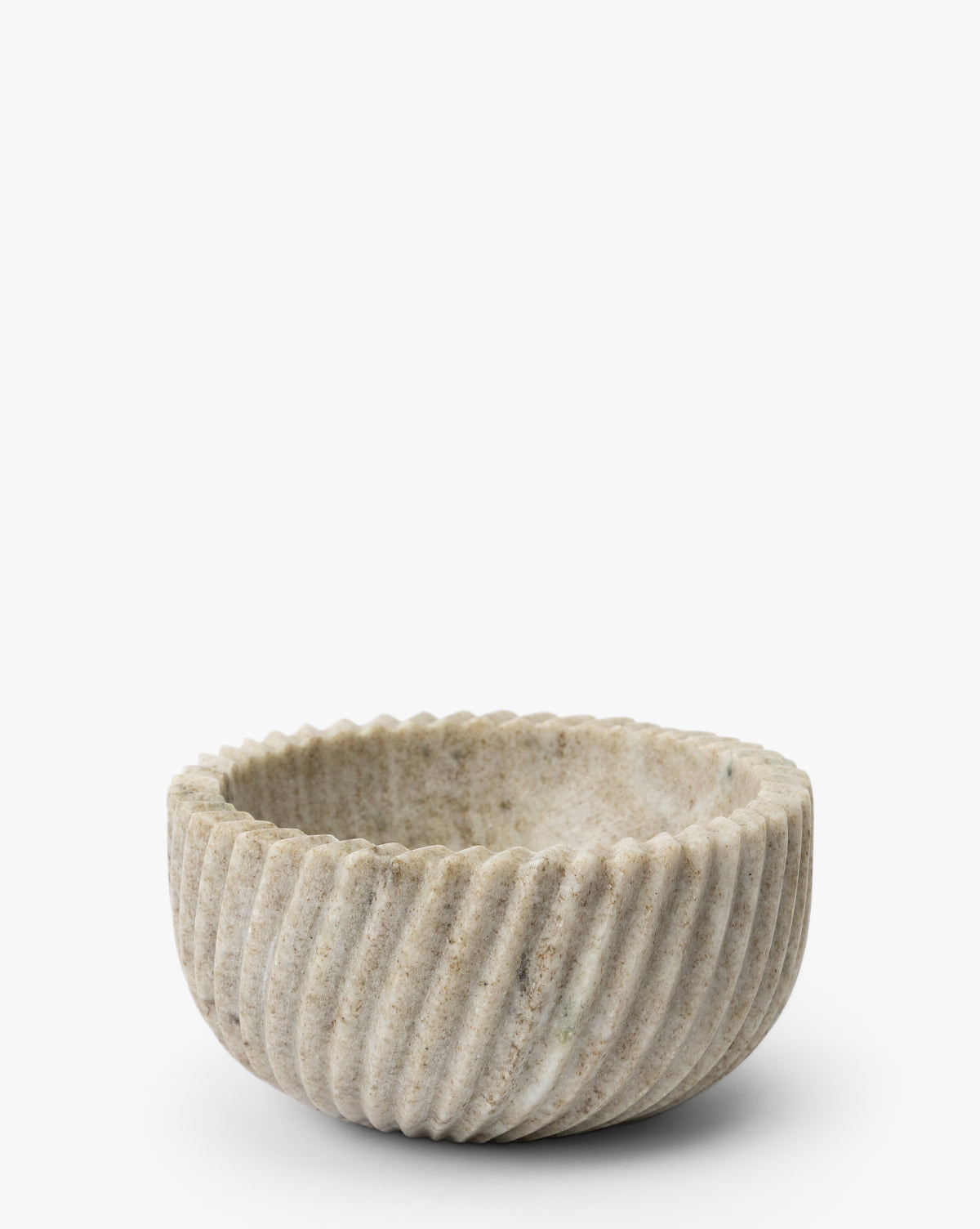 Beige Spiral Marble Bowl McGee & Co.