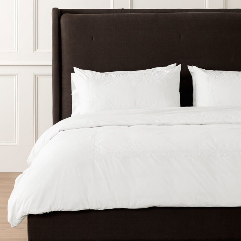Bianca Organic Percale Embroidered Duvet Cover McGee & Co.