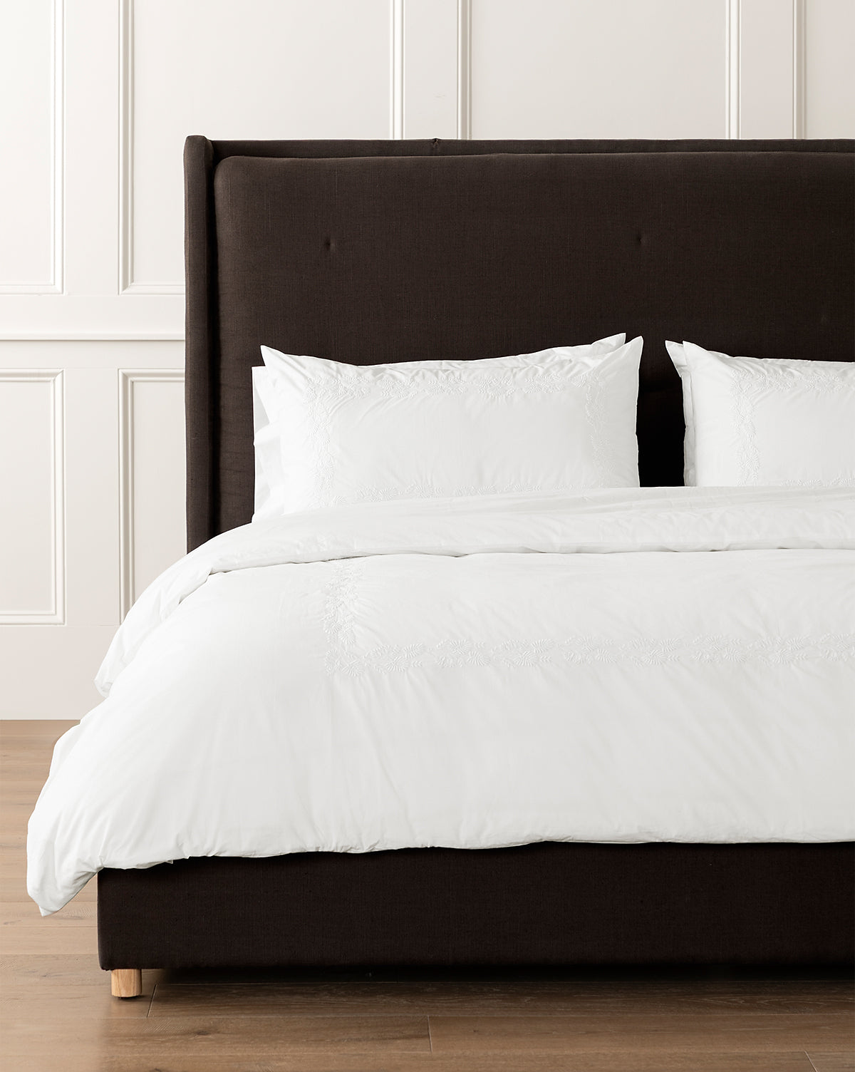 Bianca Organic Percale Embroidered Duvet Cover McGee & Co.
