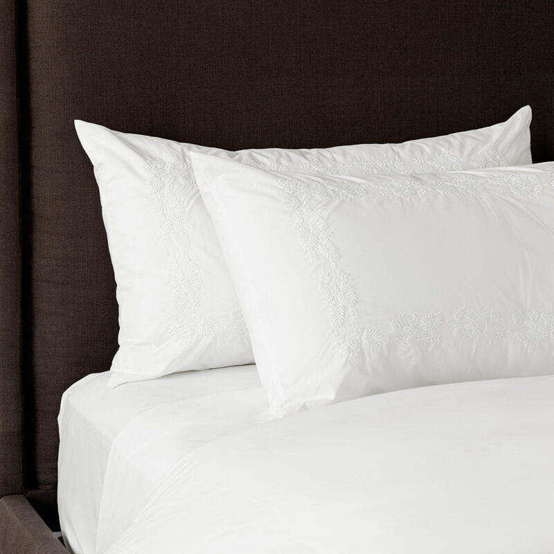 Bianca Organic Percale Embroidered Shams (Set of 2) McGee & Co.