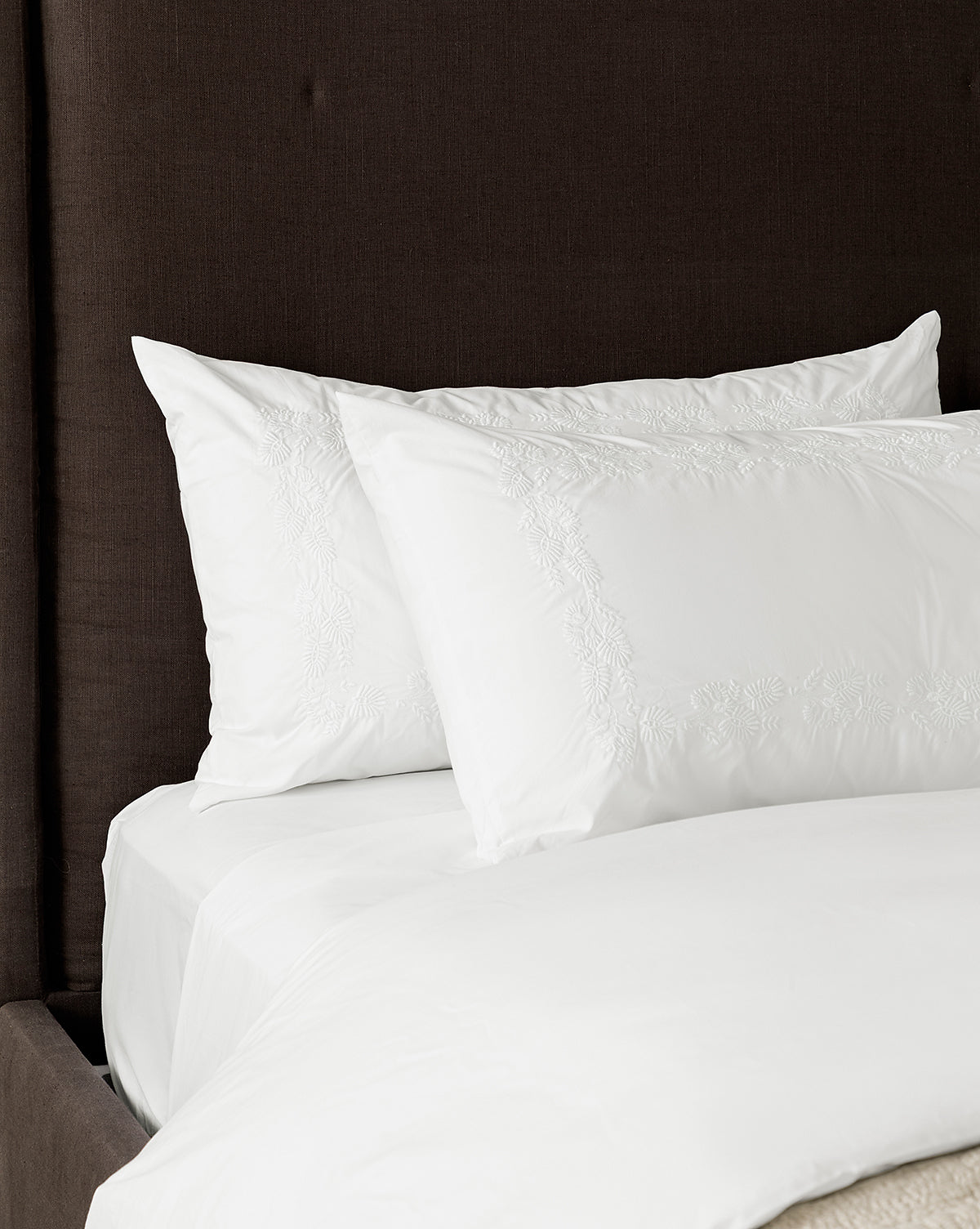 Bianca Organic Percale Embroidered Shams (Set of 2) McGee & Co.