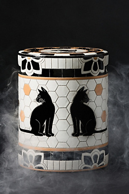 Bistro Tile Ceramic Halloween Side Table Anthropologie