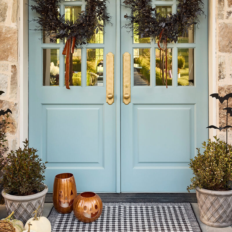 Black & White Gingham Doormat McGee & Co.