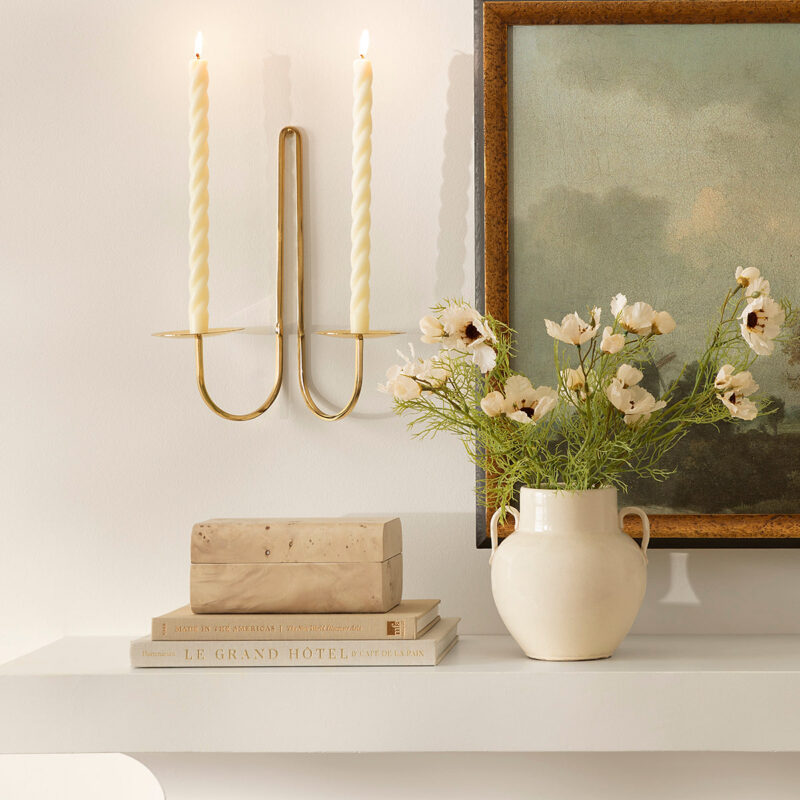 Brass Two Arm Candle Holder McGee & Co.