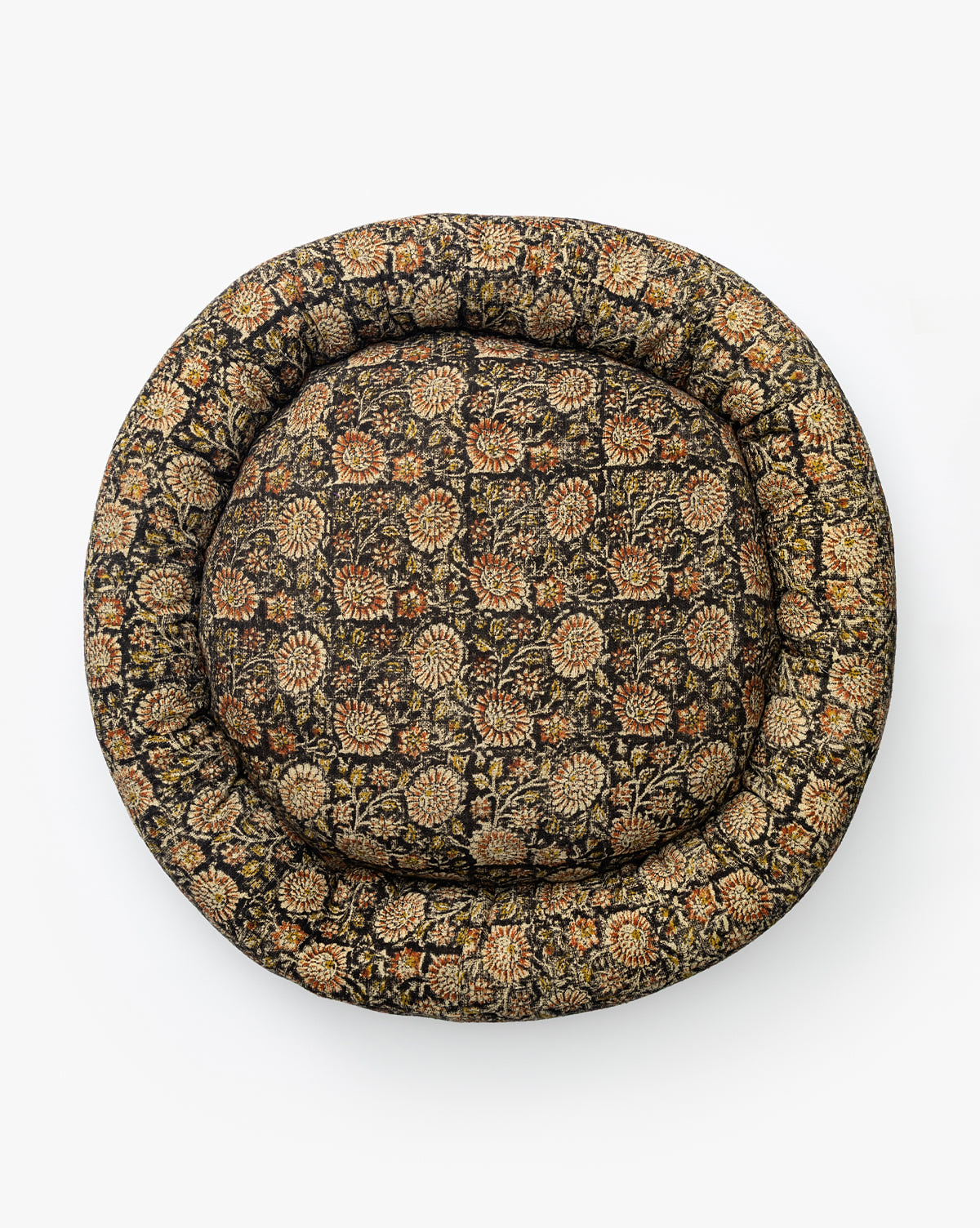 Brown Floral Printed Cotton Pet Bed McGee & Co.
