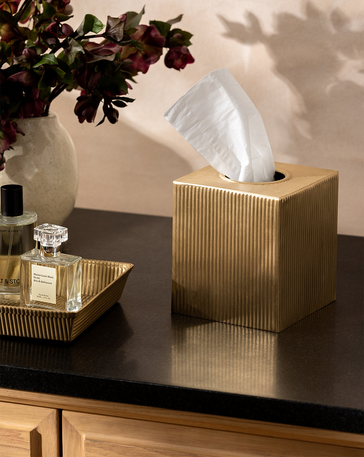 Calvert Brass Tissue Box Cover McGee & Co.