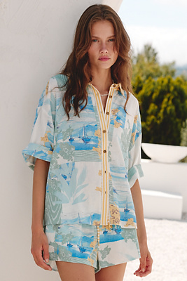 Celandine Patchwork Buttondown Shirt Anthropologie