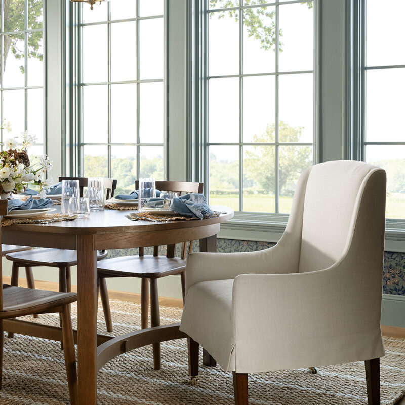 Concord Skirted Arm Dining Chair McGee & Co.