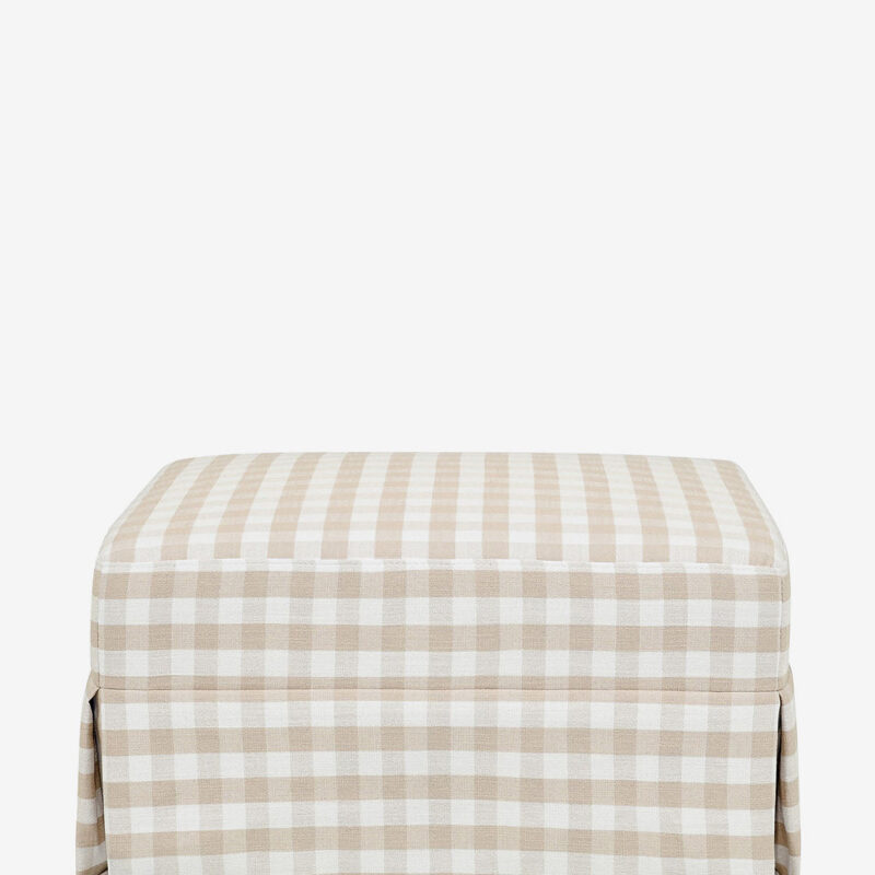 Crawford Gliding Ottoman in Gingham McGee & Co.