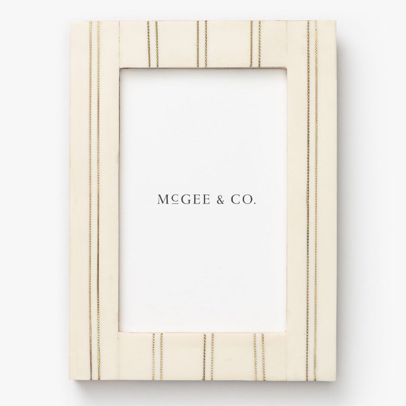 Cream Double Striped Frame McGee & Co.