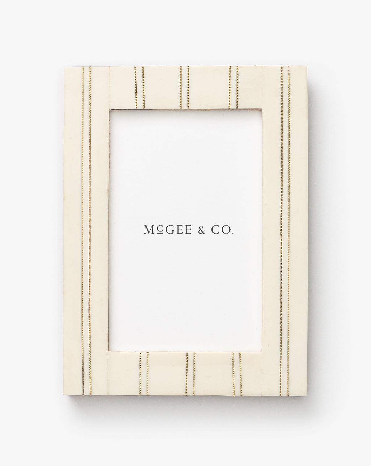 Cream Double Striped Frame McGee & Co.
