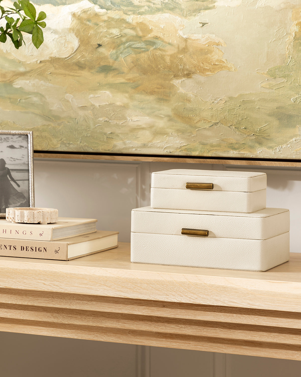 Cream Shagreen Box McGee & Co.