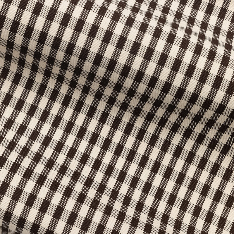 Dark Brown Perennials Gingham Swatch McGee & Co.