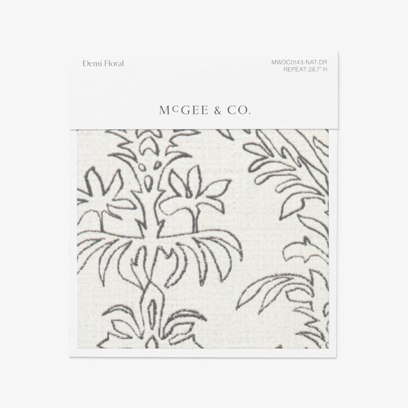 Demi Floral Stripe Wallpaper Swatch McGee & Co.