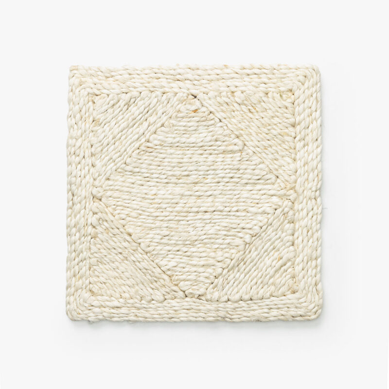 Diamond Braided Bleached Jute Rug Swatch McGee & Co.