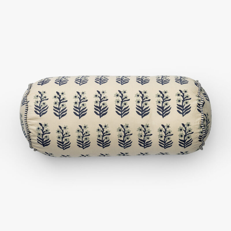 Elsie Block Print Bolster Pillow McGee & Co.