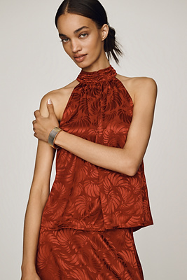 Farm Rio Shell Halter Top Anthropologie
