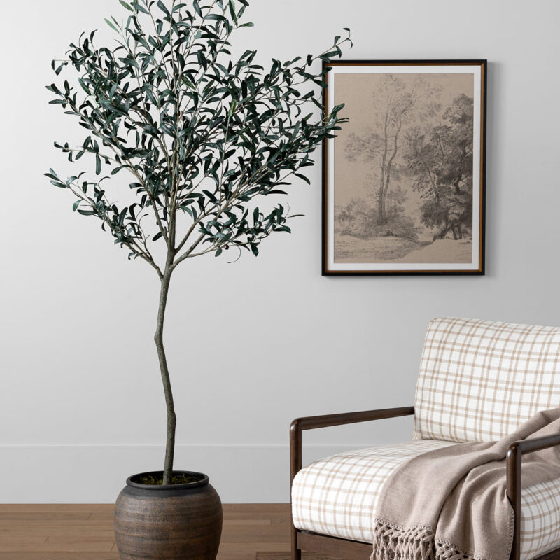 Faux 72" Olive Tree with Ceramic Pot McGee & Co.