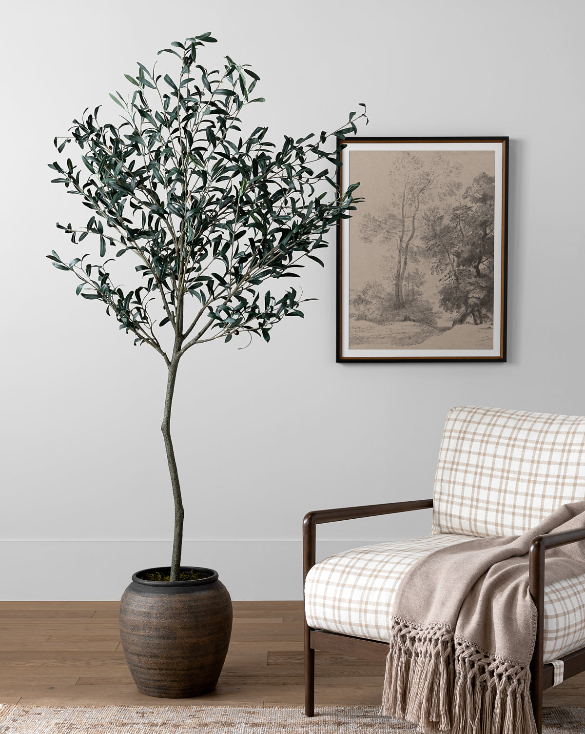 Faux 72" Olive Tree with Ceramic Pot McGee & Co.