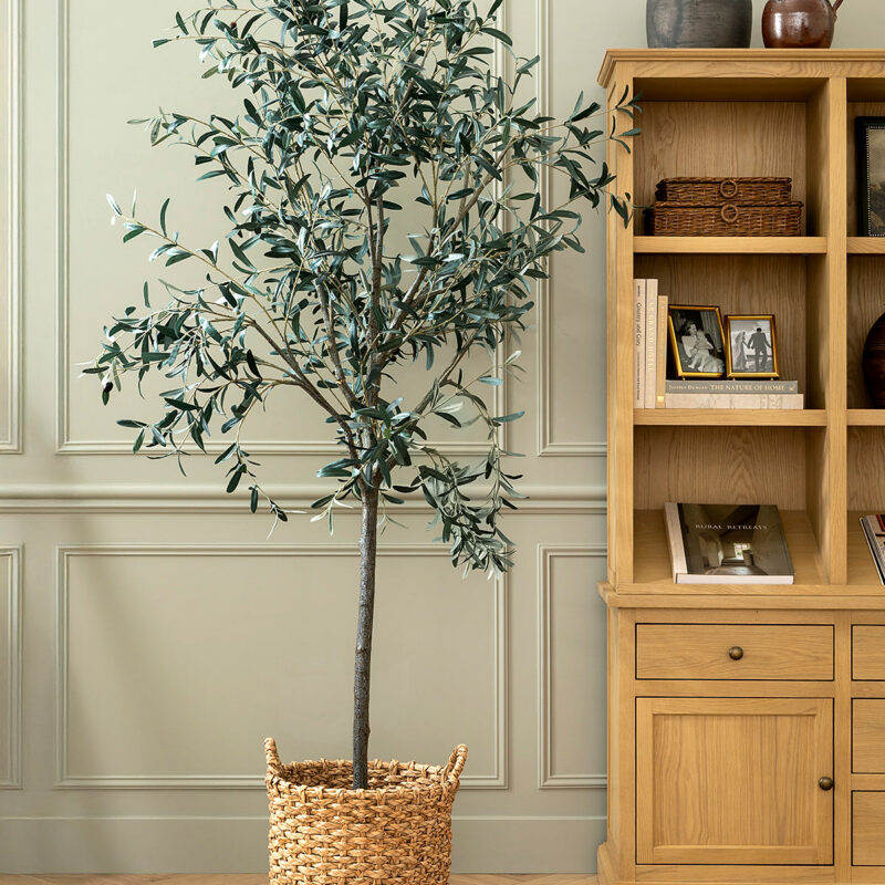 Faux 96" Olive Tree with Woven Pot McGee & Co.