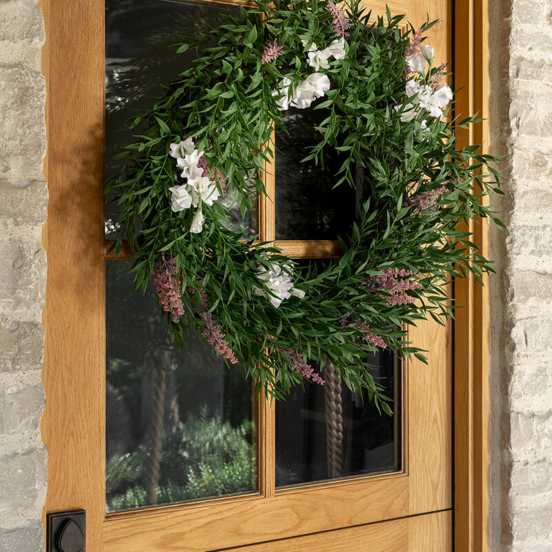 Faux Bamboo & Sweet Pea Wreath McGee & Co.