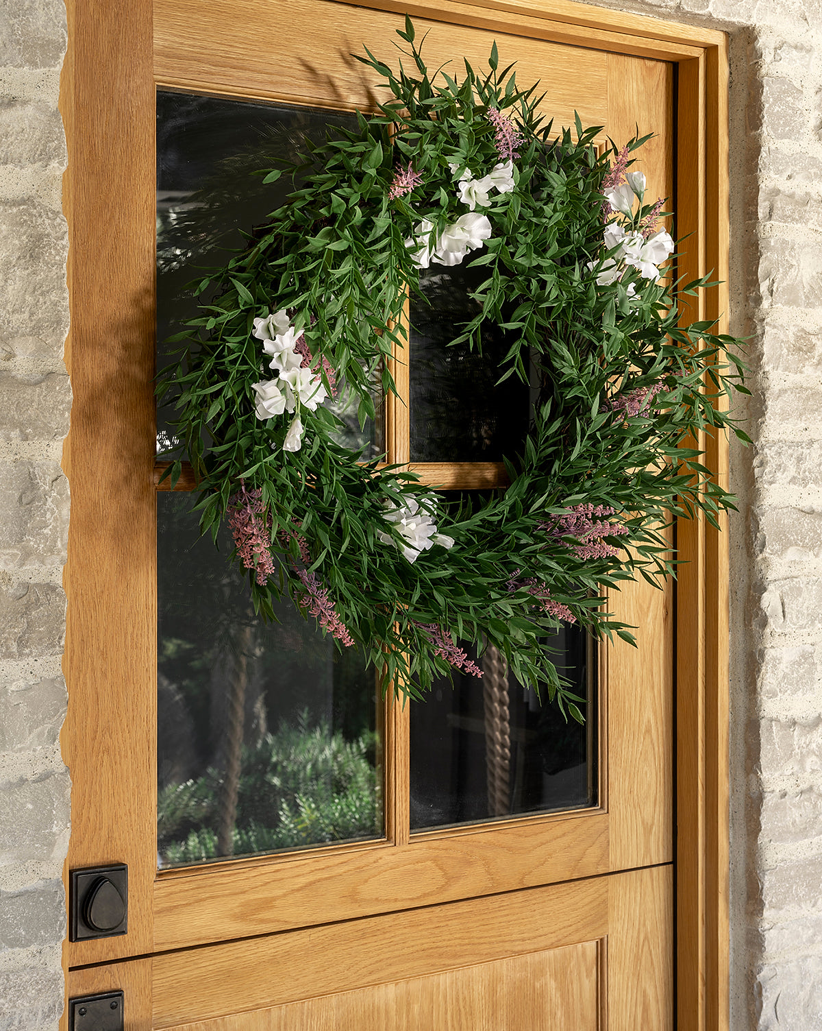 Faux Bamboo & Sweet Pea Wreath McGee & Co.