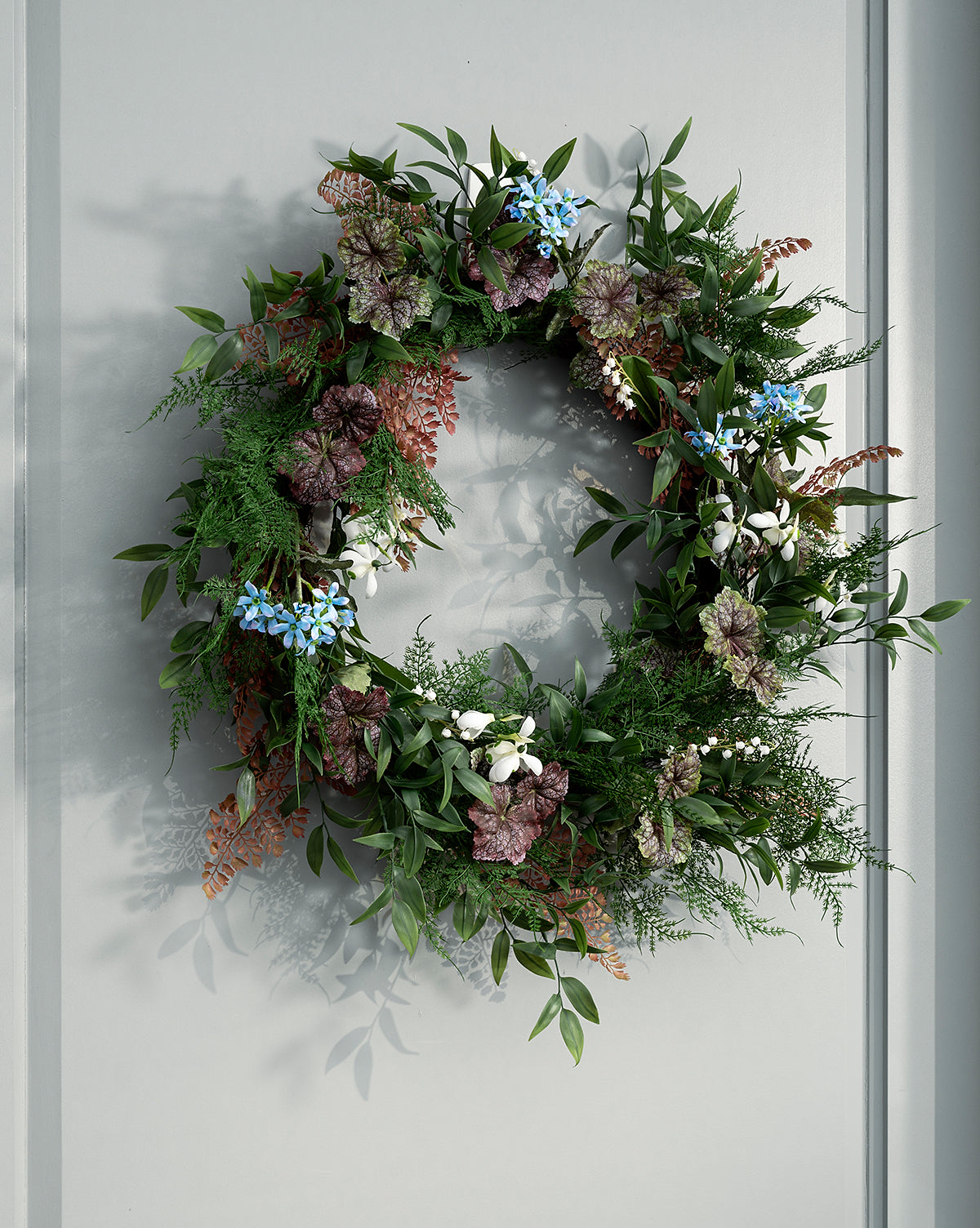 Faux Fern & Begonia Wreath McGee & Co.