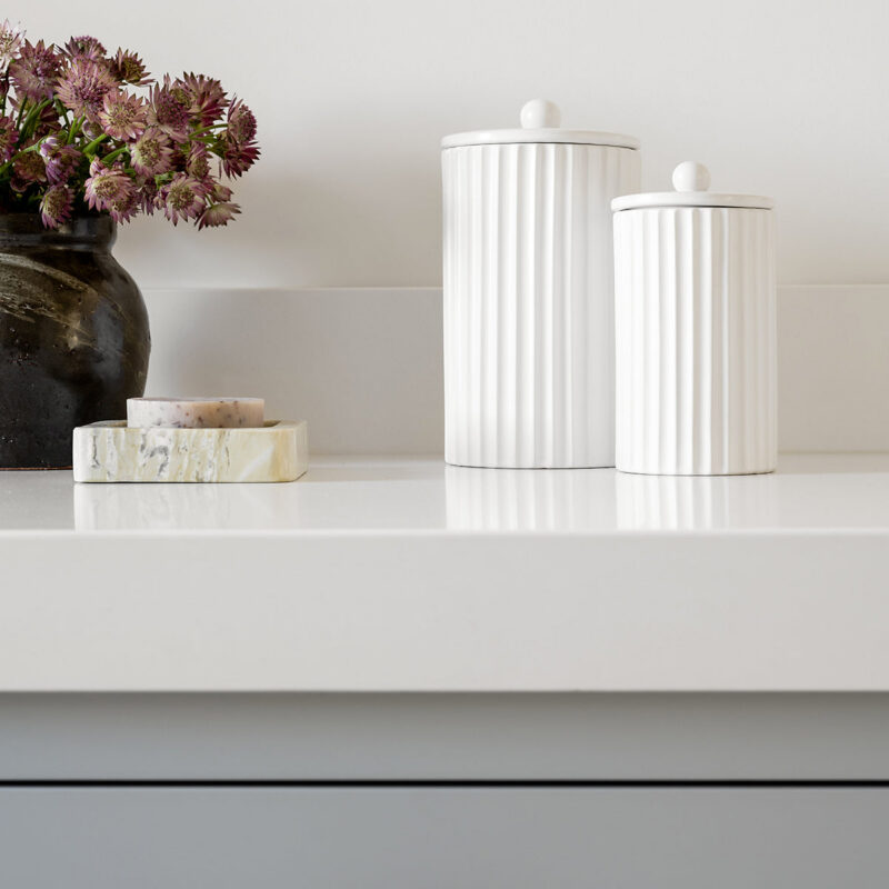 Fluted Lidded Bathroom Canister McGee & Co.