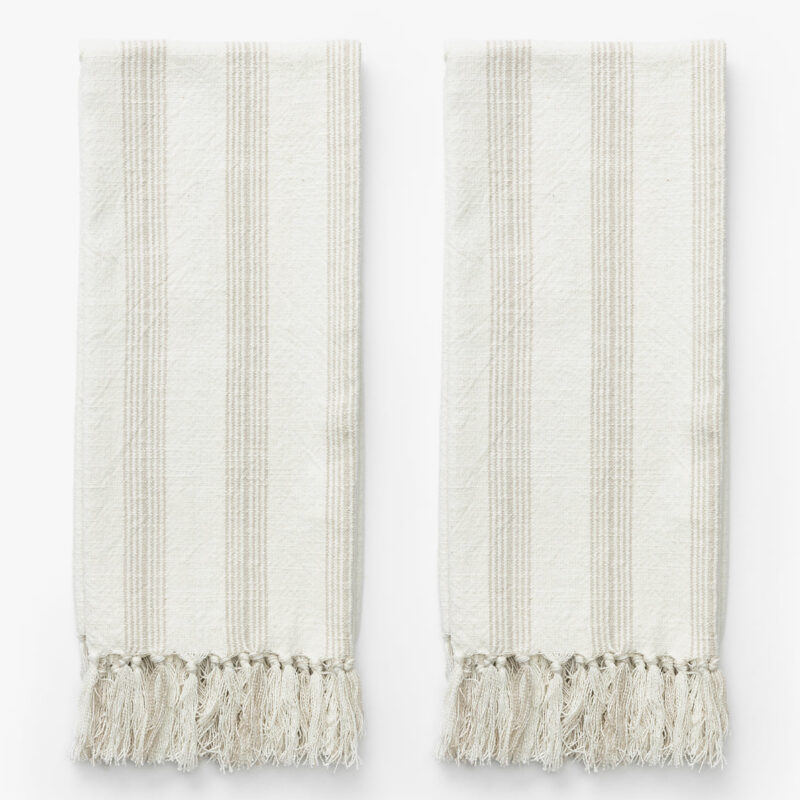 French Stripe Hand Towels (Set of 2) McGee & Co.