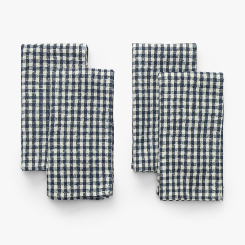 Gingham Check Linen Napkins (Set of 4) McGee & Co.