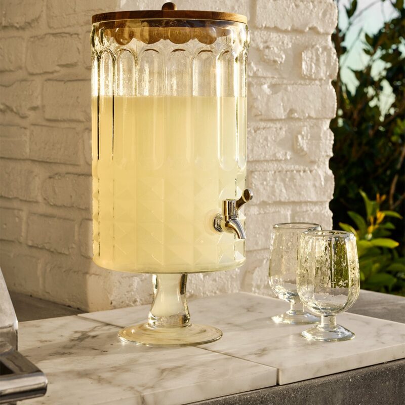 Glass Footed Beverage Dispenser McGee & Co.