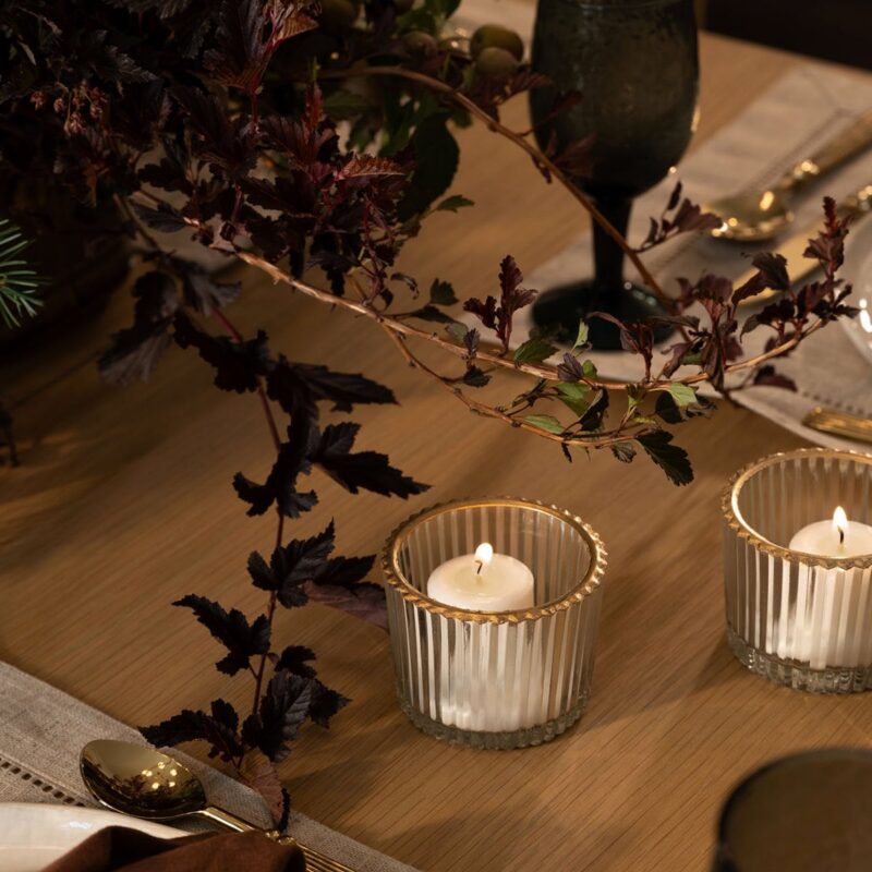 Gold Rimmed Glass Votive McGee & Co.