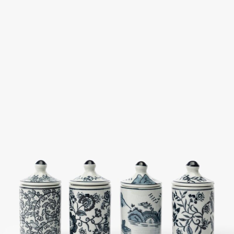 Hand-Painted Spice Jars (Set of 4) McGee & Co.