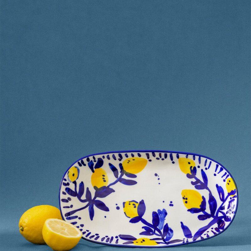 Hand-Painted Stoneware Lemon Platter McGee & Co.