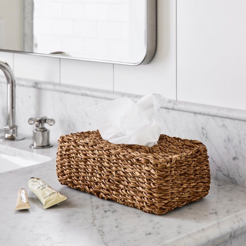 Hand-Woven Seagrass Tissue Box Cover McGee & Co.