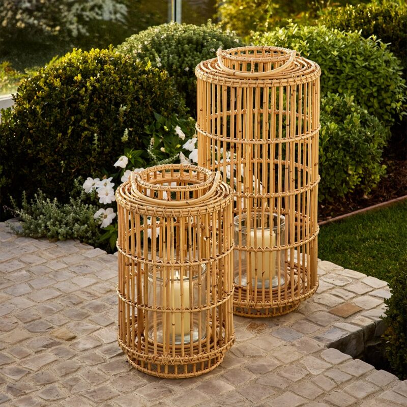 Handwoven Rattan Lantern McGee & Co.