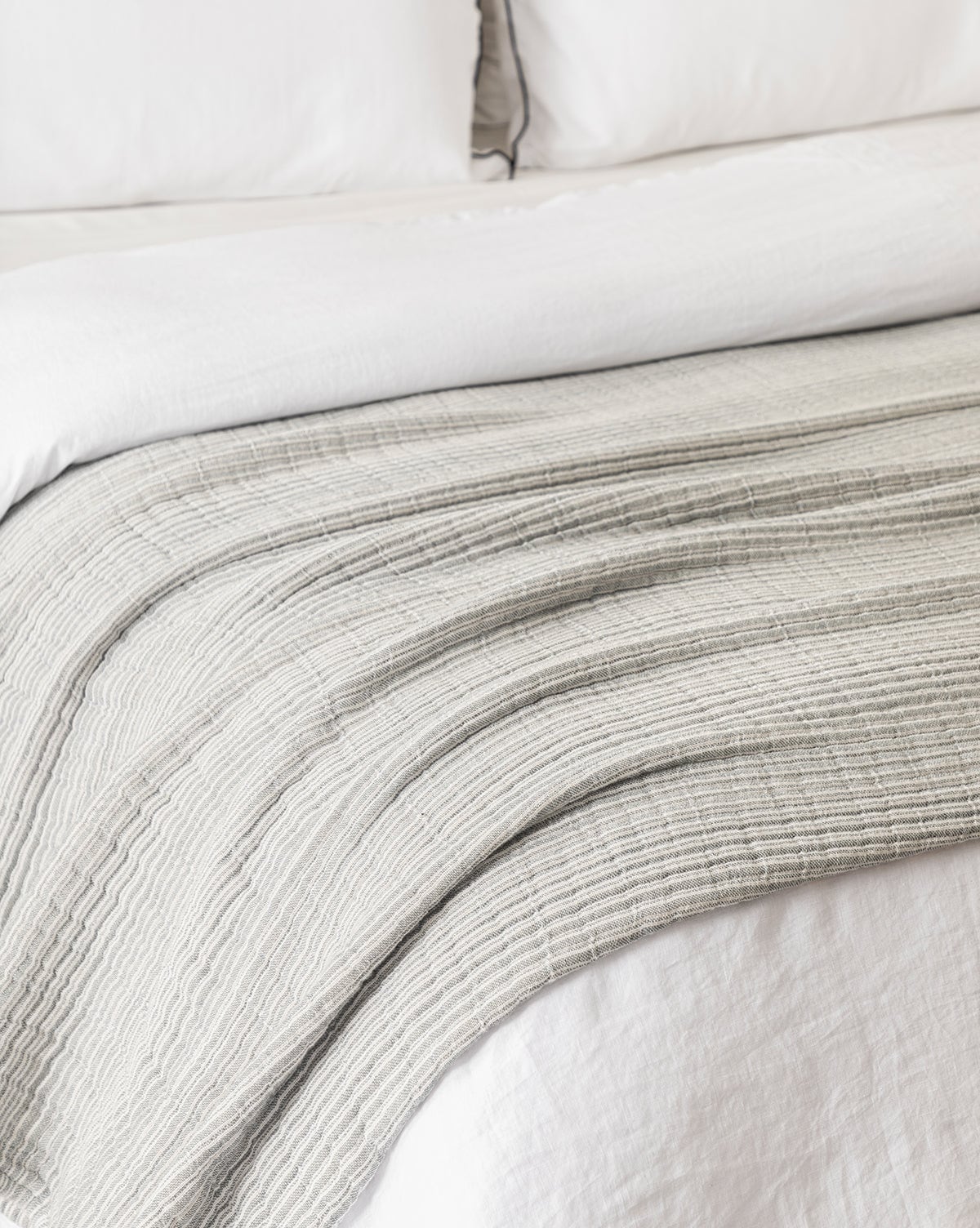 Hanson Striped Cotton Coverlet McGee & Co.