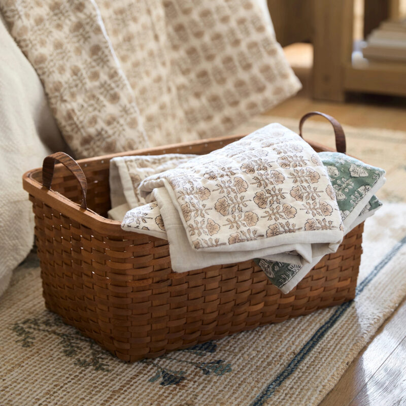 Antique Inspired Woven Harvest Basket