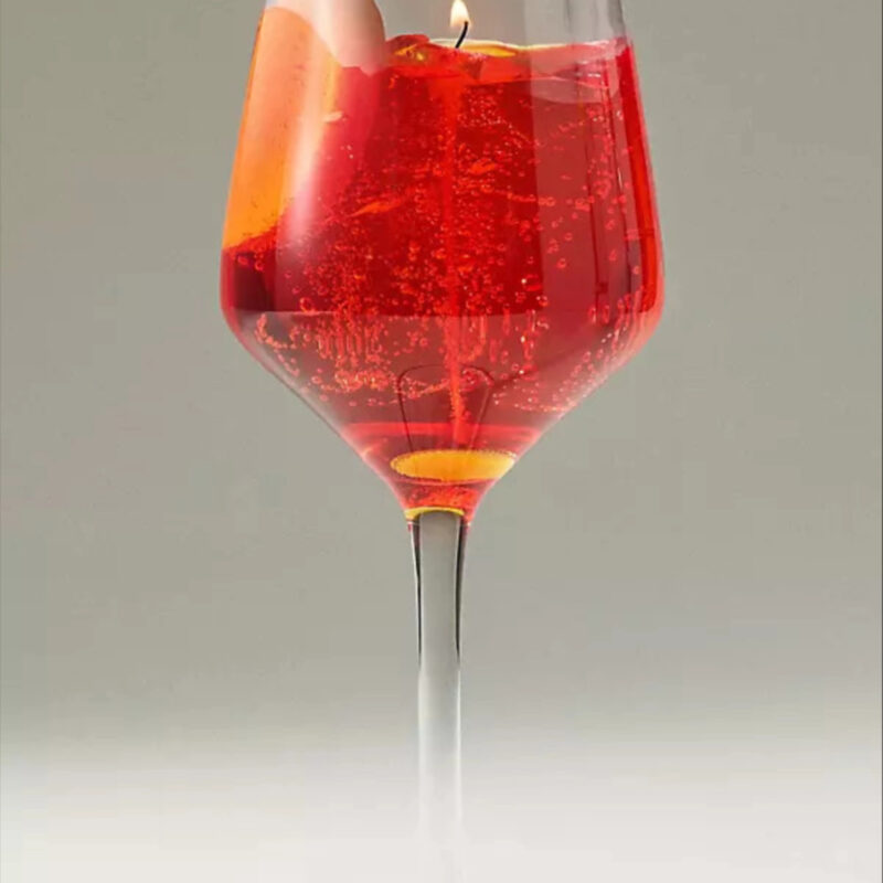 Aperol Spritz Glass Candle