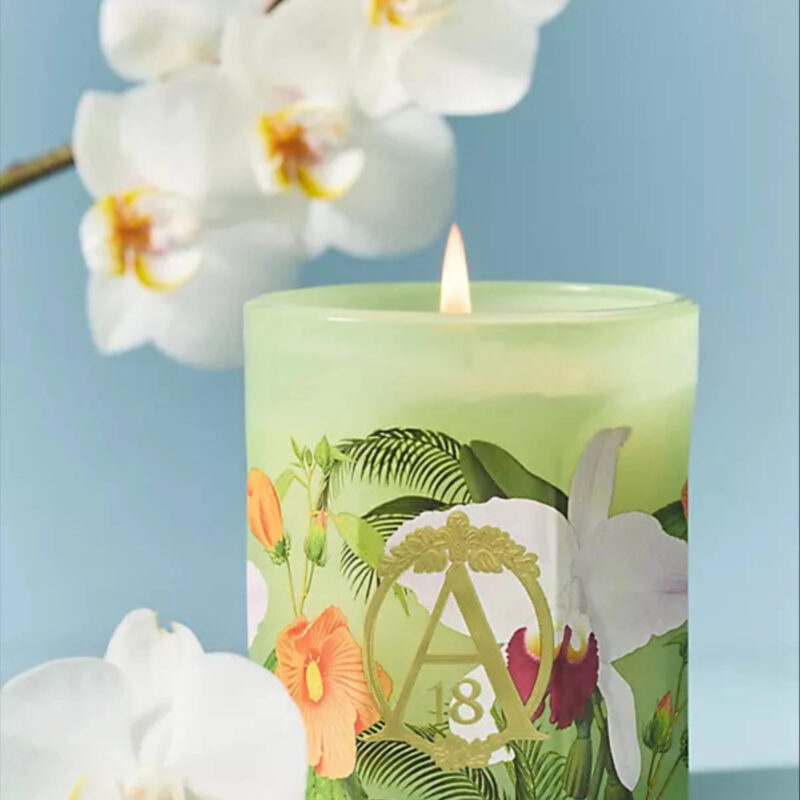 Apothecary 18 Floral Orchid & Amber Glass Candle
