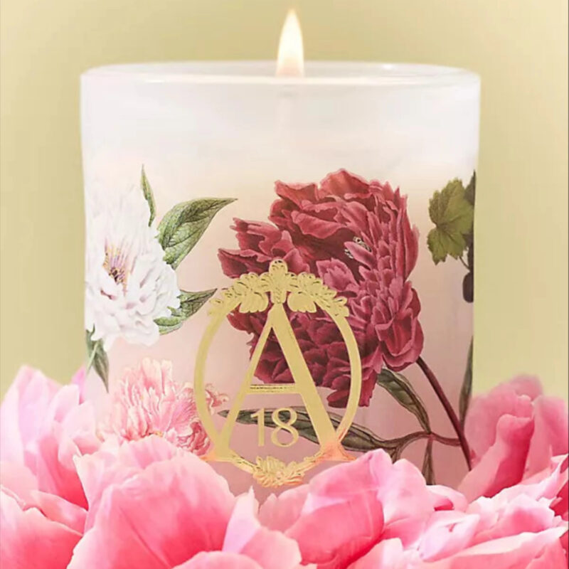 Apothecary 18 Floral Peony Blush Boxed Glass Candle