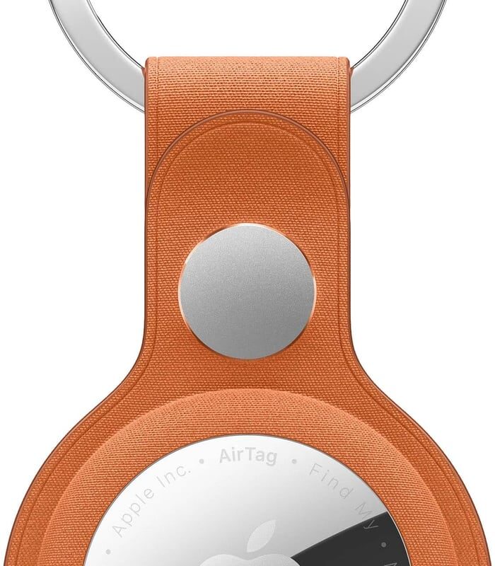Apple - AirTag FineWoven Key Ring - Fox Orange