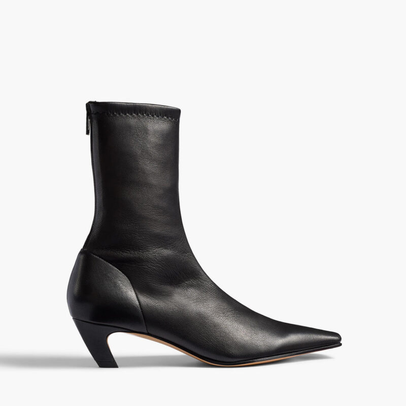 Arizona Stretch Ankle Boot in Black Nappa Leather Khaite