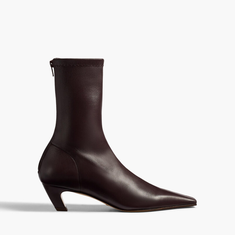 Arizona Stretch Ankle Boot in Bordeaux Khaite