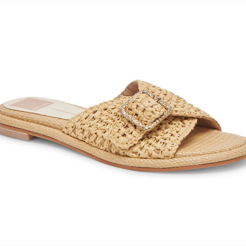 As Is Dolce Vita Buckle Slide Sandals -Alonzo