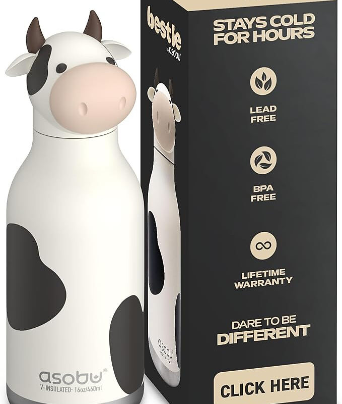 asobu Bestie Water Bottle, Cute Collectible Character, Leak Proof, BPA Free