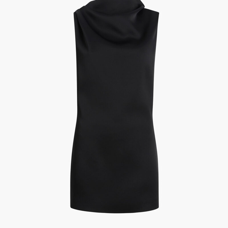 Astor Dress in Black Khaite